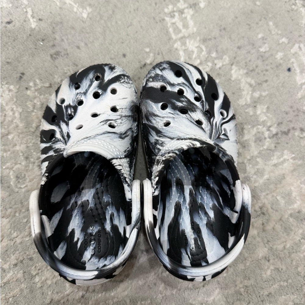 CROCS Kids Black and White Water Shoes